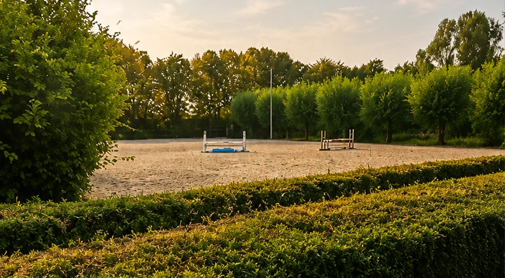 RheinPferd-Sarah-Llopis-Marquez-Pferdephysiotherapie-Pferdereha-Rehazentrum-Physiotherapie-Pferd-Düsseldorf-Duisburg-Kleve-Niederrhein-NRW-Reitplatz